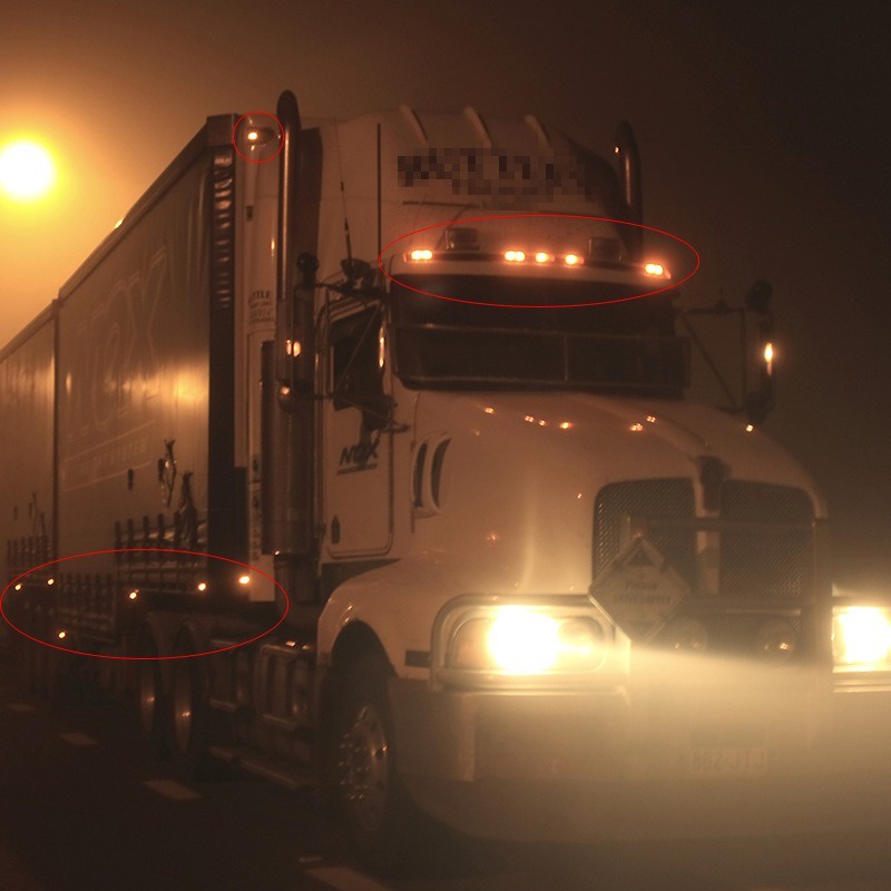 2/5/10 cái 12v / 24v 3led 3/4 "tròn trailer đèn đánh dấu bên màu vàng trắng đỏ cho xe tải đèn chiếu sáng xe tải đèn tín hiệu rẽ