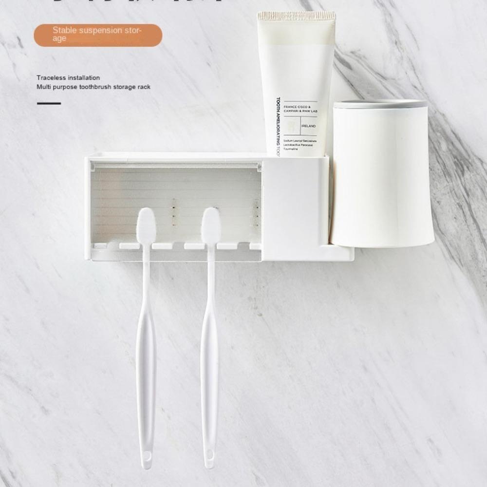 Giá đỡ bàn chải đánh răng KUNHEV viscose chống bụi 5 lỗ cho phòng tắm