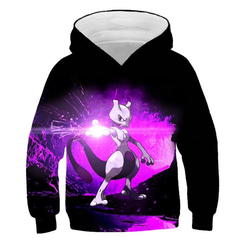 2023 quần áo trẻ em pokemon pikachu hoodies cho trẻ em in 3d phim hoạt hình thời trang bé trai và bé gái quà tặng sinh nhật