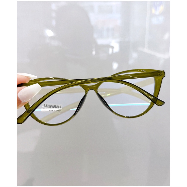 【-0°~-400°Gương Trang Điểm tr90 Mắt Mèo Màu Đen Chống Ánh Sáng Xanh Chống Bức Xạ Phong Cách retro Cho Nam Và Nữ