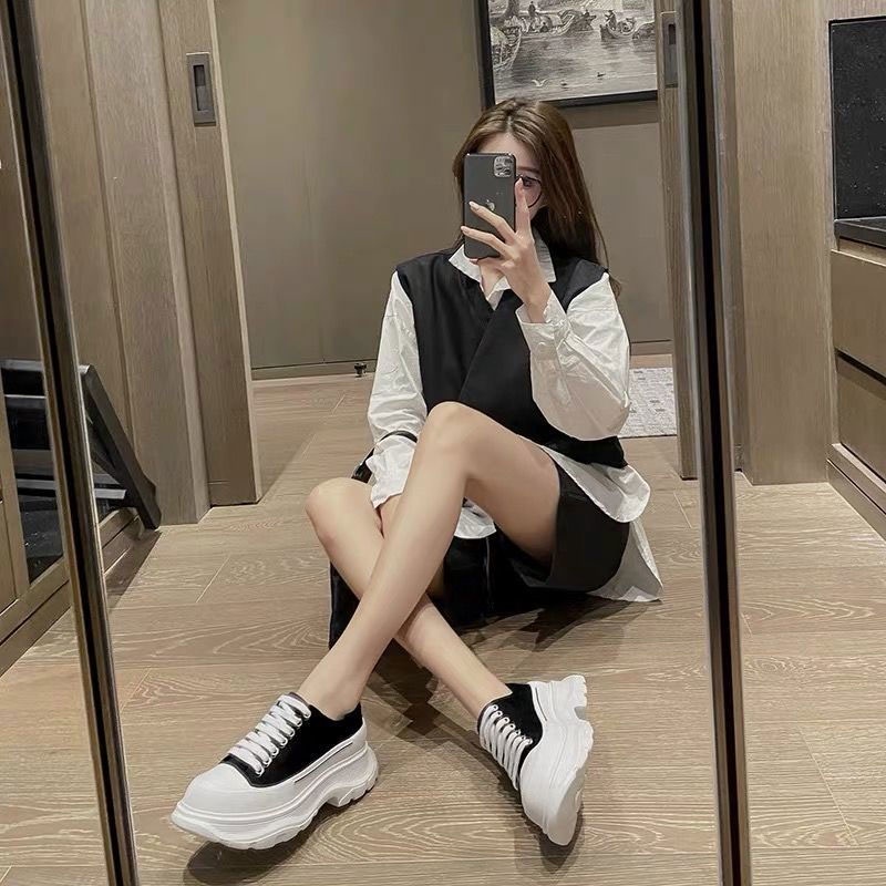 ✨Giày thể thao vải mát mẻ với đế dày, thời trang mới cho phụ nữ