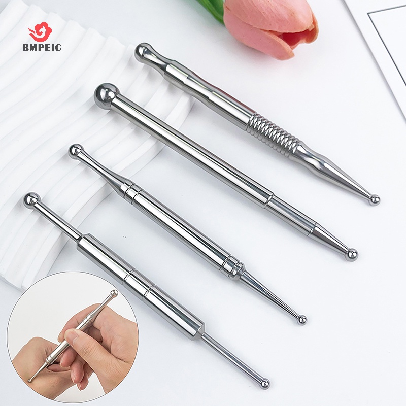 Bmpeic thép không gỉ tai châm cứu điểm thăm dò công cụ massage điểm thăm dò bút máy mát xa cho khuôn mặt bút phát hiện huyệt cầm tay mới