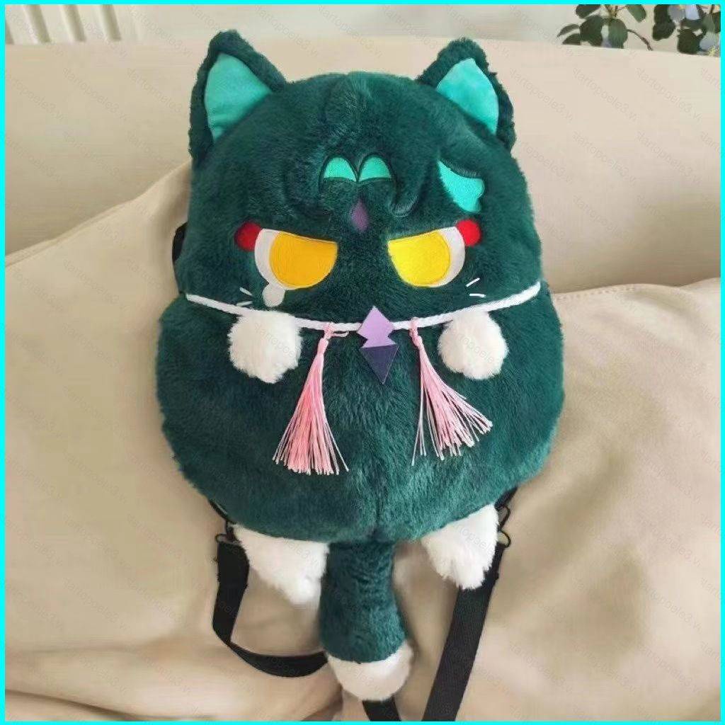 Star3 genshin impact xiao cat búp bê sang trọng ba lô quà tặng cho bé gái trẻ em teyvat sở thú nhồi bông đồ chơi cho trẻ em túi mỹ phẩm