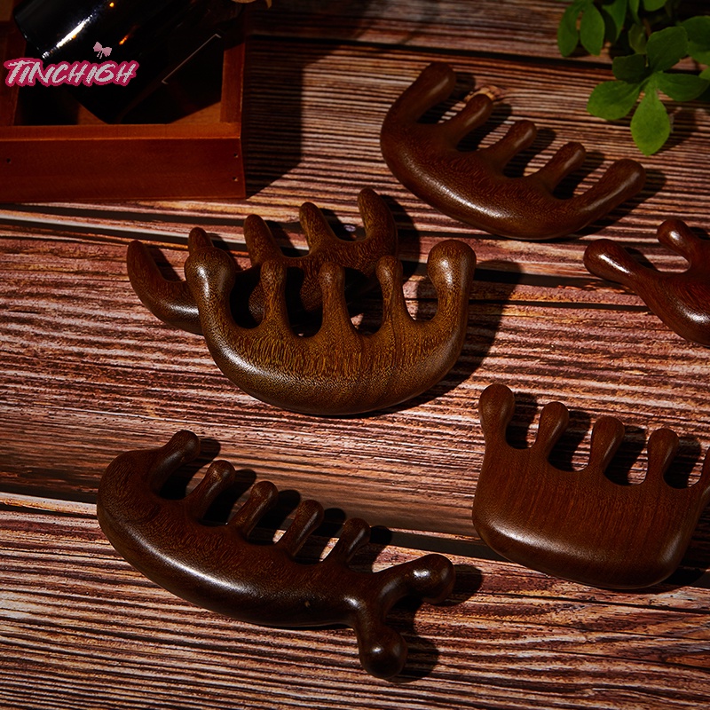 1pc head meridian massage comb sandal five wide tooth comb anti-static