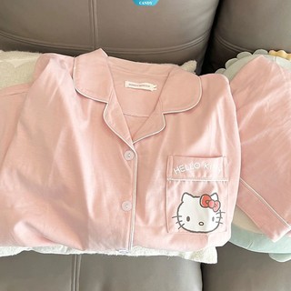 Sanrios Bộ Đồ Ngủ Ngắn Tay Họa Tiết Hoạt Hình hello kitty Cho Bé Gái