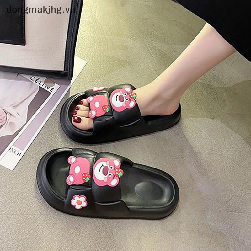 Phim hoạt hình gấu dễ thương đáy dày nhà trong nhà đáy mềm thoải mái dép đi trong nhà dp