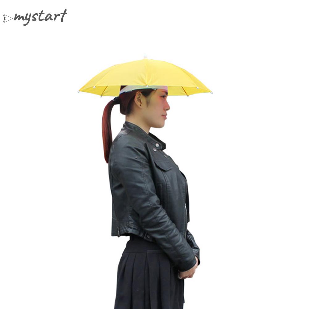 Mũ dù câu cá có thể gập lại ngoài trời mưa che nắng mũ nón chống thấm nước