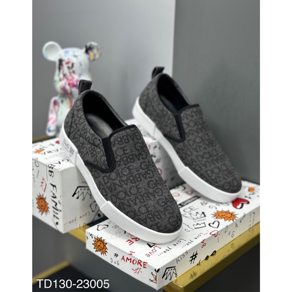 Giày Lười Tây DG Nam Dệt Monogram Siêu Đẹp - Giày DG Nam Logo Chữ predimium