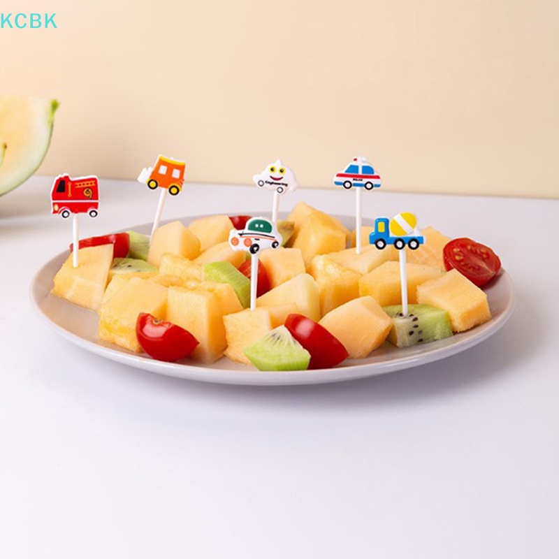 Kc 6 cái xe trẻ em nĩa trái cây tăm trẻ em chọn thức ăn bento tăm bk