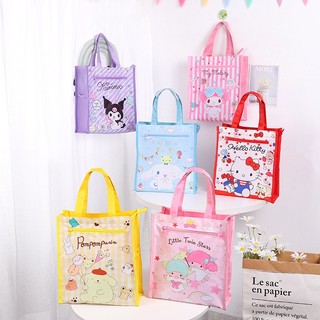 Kawaii Túi Xách Mua Sắm Đeo Vai In Chữ sanrios Dễ Thương Dùng Làm Quà Tặng Cho Bé