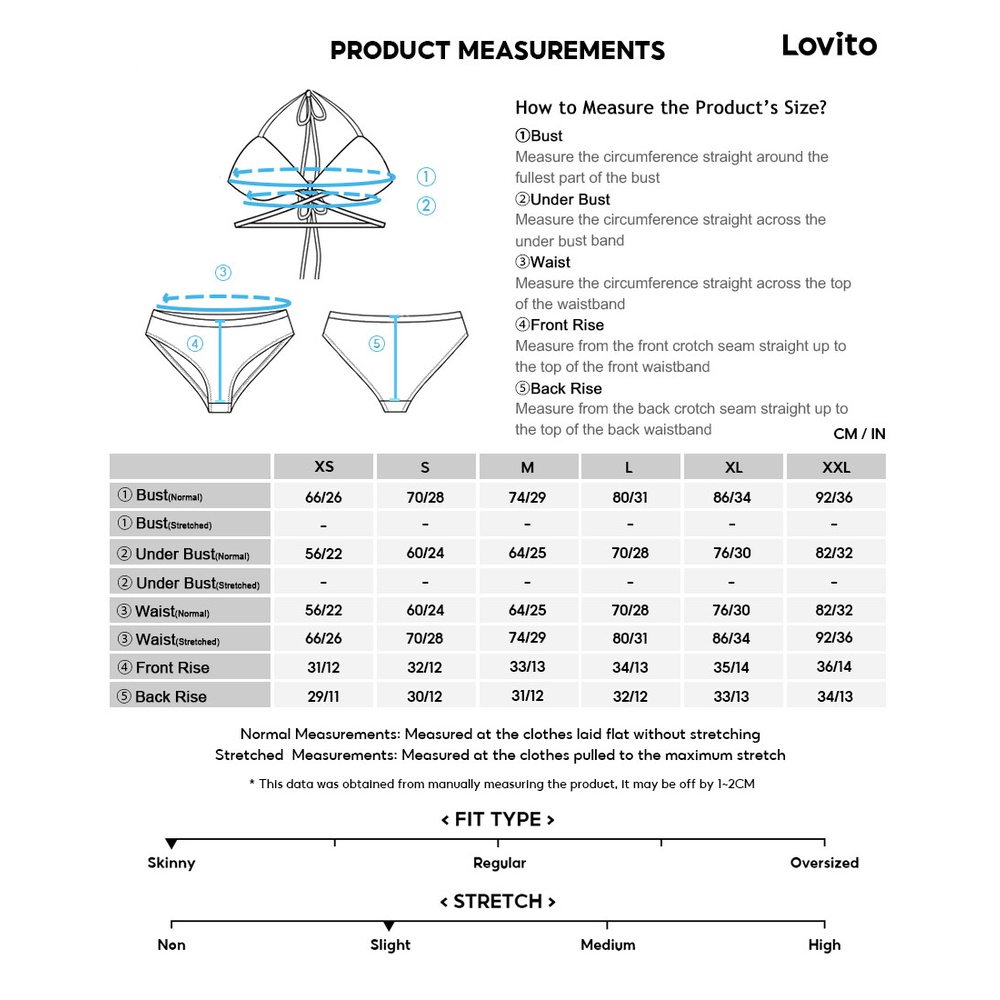 Bikini Lovito màu trơn dáng ôm khoét rỗng đính nơ phong cách Boho L13X118 (Màu trắng)