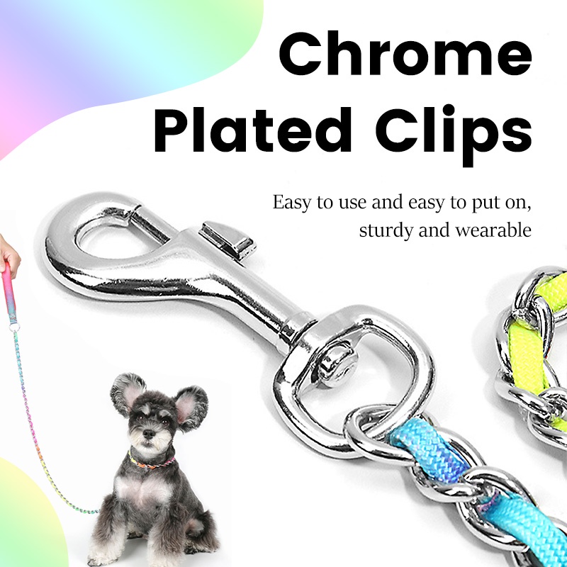 HamshMoc Dây Dắt Thú Cưng Đi Dạo Bằng Thép Không Gỉ Kèm Điều Khiển Chống Trượt