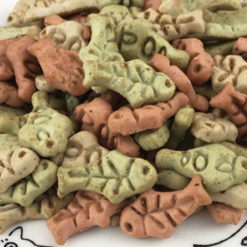 Bánh thưởng xốp cho mèo hình cá dinh dưỡng 100g vị bò bạc hà, snack vặt huấn luyện mèo con Con Mèo Xiêm