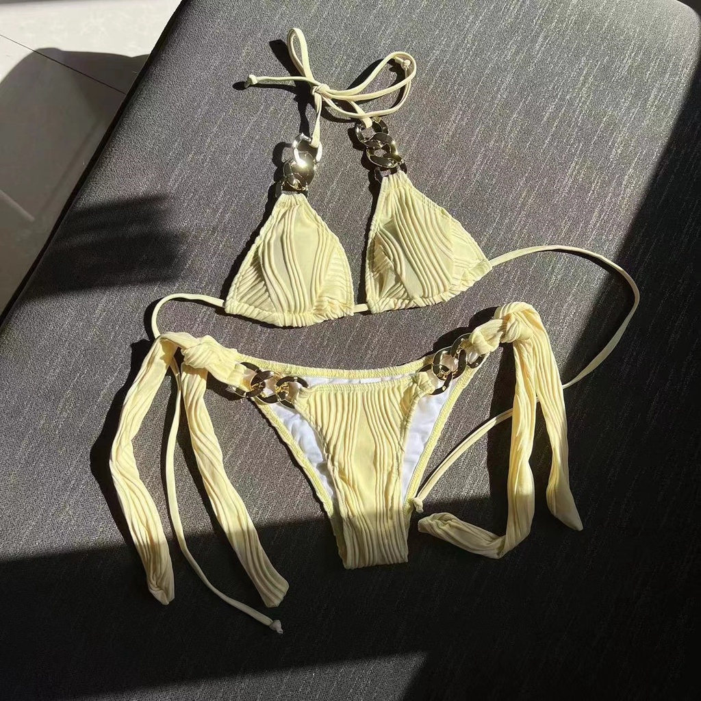 Bikini Dây Xích Kim Loại GợN SóNg