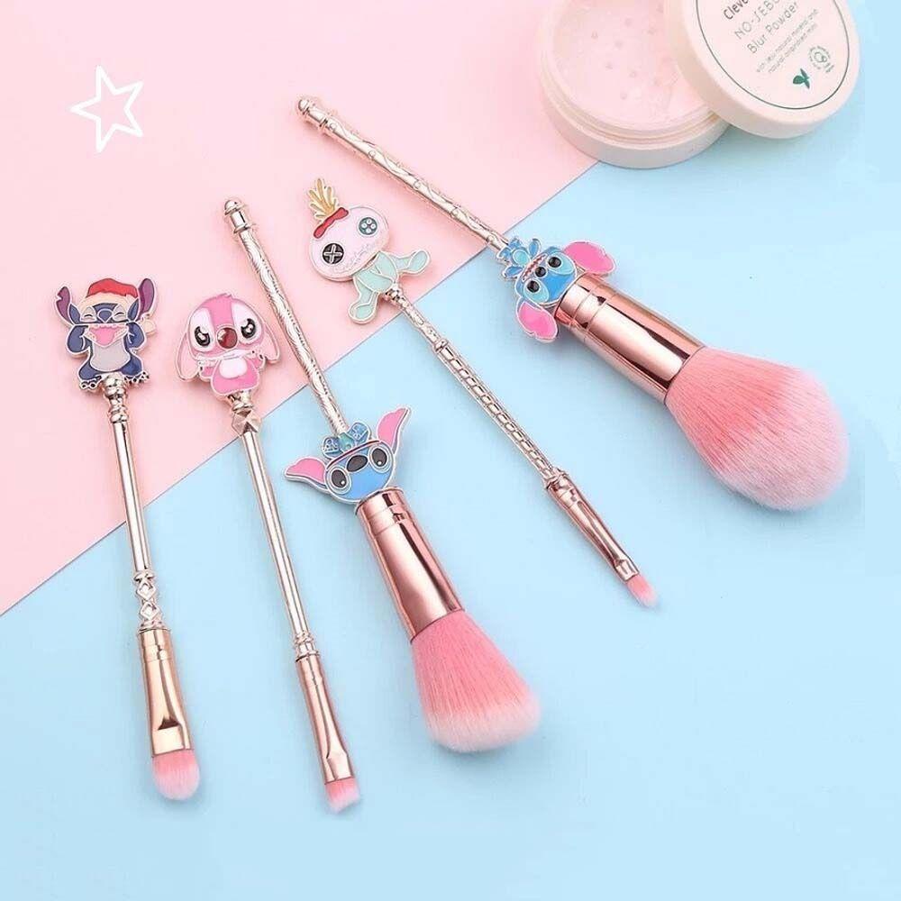 Bộ Cọ Trang Điểm Daanes Cán Kim Loại Mềm Mại In Hình Stitch Đáng Yêu
