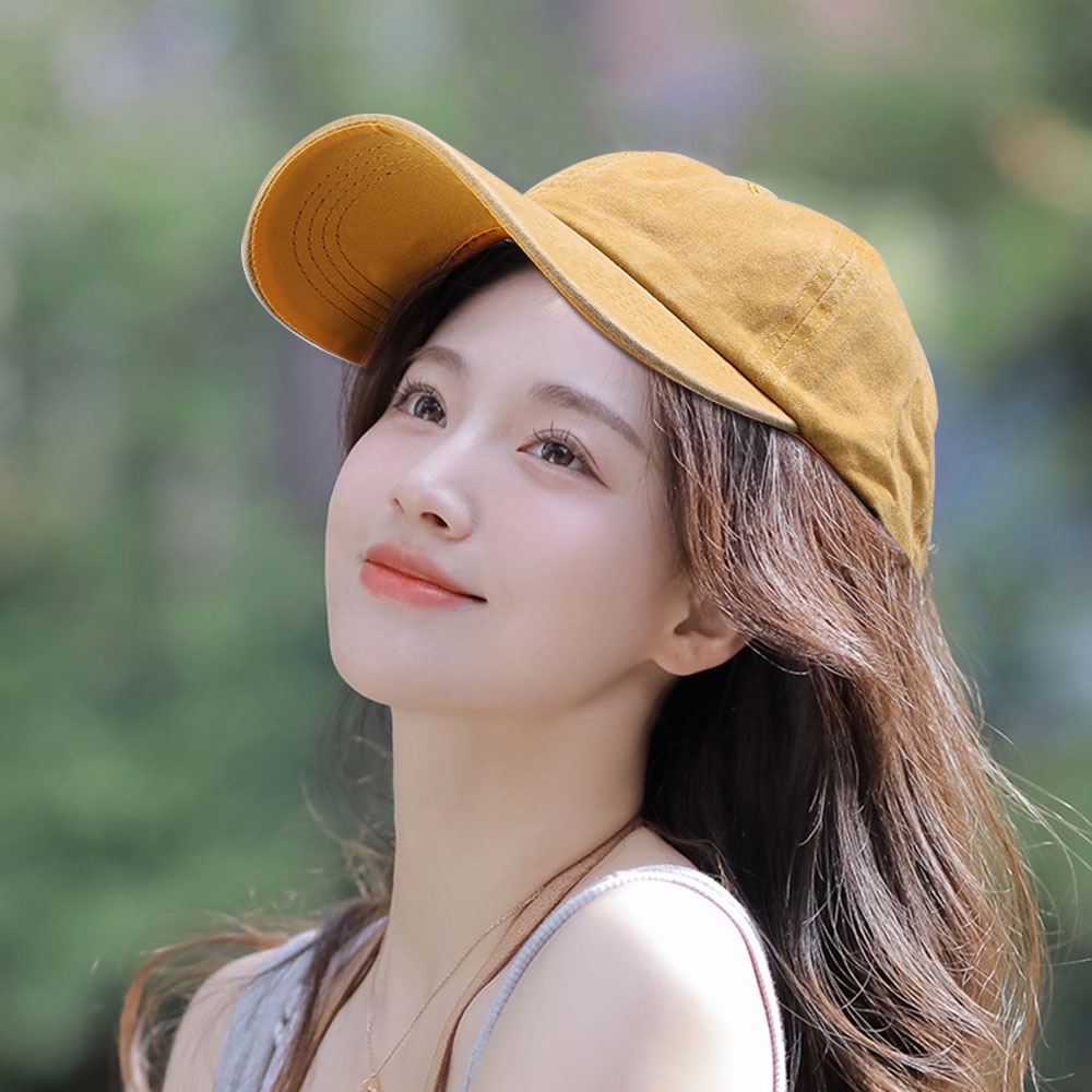 Mũ Lưỡi Trai Màu Sắc Đơn Giản Phong Cách Vintage