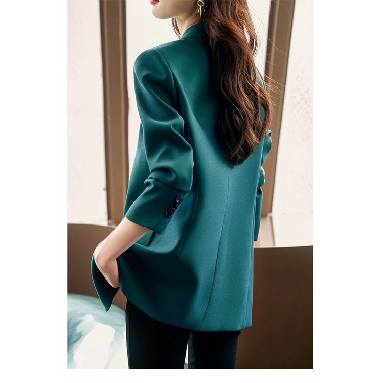 Áo Khoác Vest Màu Cà Phê Phong Cách Phương Tây Thời Trang Cao Cấp Cho Nữ