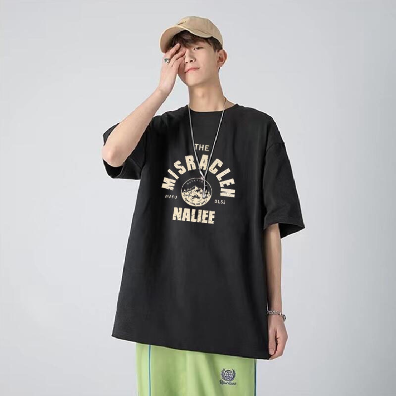 Áo Thun Tay Ngắn Cổ Tròn In Họa Tiết Hoạt Hình Phong Cách hip hop Hàn Quốc Thời Trang Cho Nam Và Nữ Size M-8XL