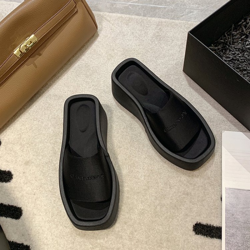 Dép Đế Cao Su PU Dày Dặn Thoải Mái Thời Trang Hàn Quốc Cho Nữ