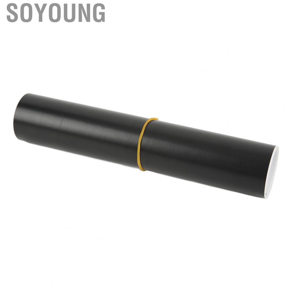 Soyoung 130 X 20cm Car Windscreen Sun Strip Sticker Matte Black PVC Windshield Protection Universal