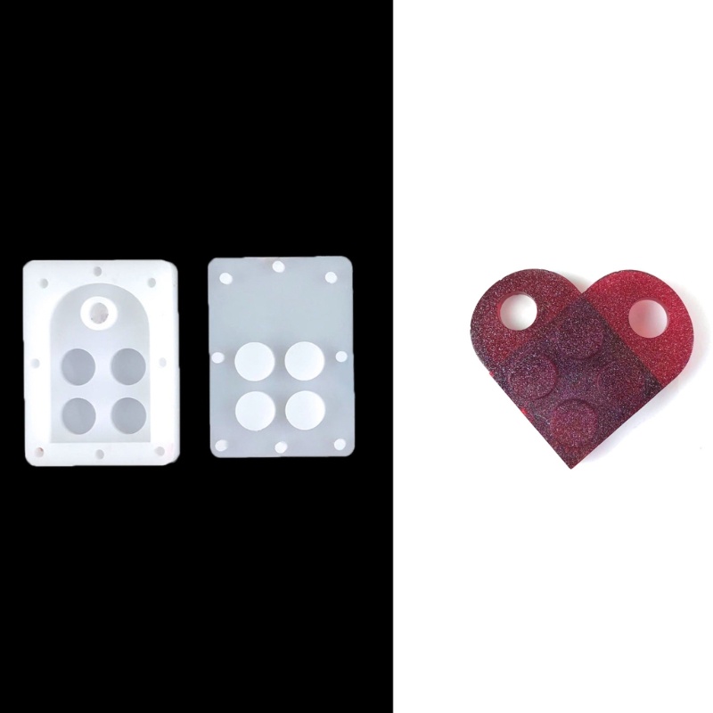 Khuôn Silicone Hình Trái Tim Làm Đồ Trang Sức DIY