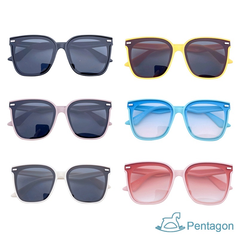 Kính Mát Gọng Vuông Chống Tia Uv Phong Cách Retro Thời Trang Cho Bé