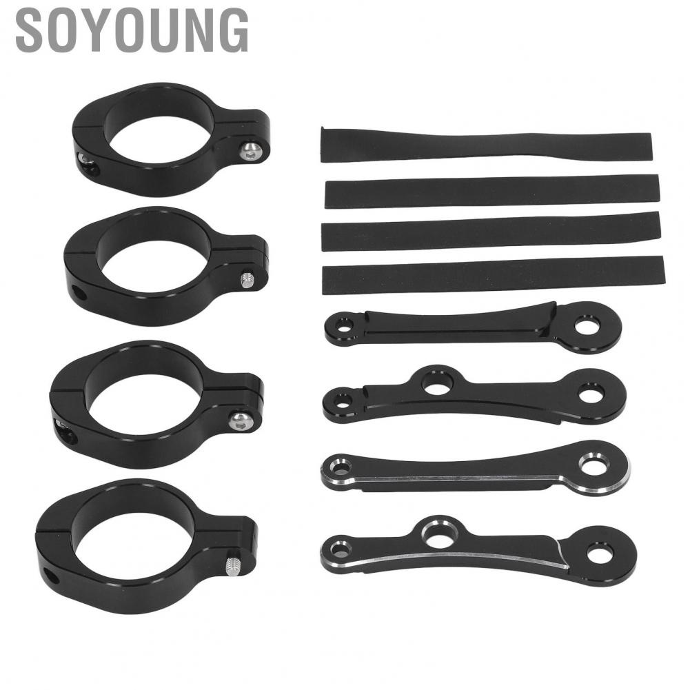 Soyoung Fork Headlight Clamp  Enhance Appearance Durable Mount Bracket Easy To Install Stable Aluminium for Motorcycle
