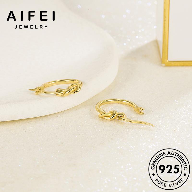 AIFEI JEWELRY vành tròn thật tai nữ vòng quốc giản xỏ bạc tua nguyên vàng thời sức khuyên 925 hàn kiện bông tròn bản Thời phụ đơn trang E692