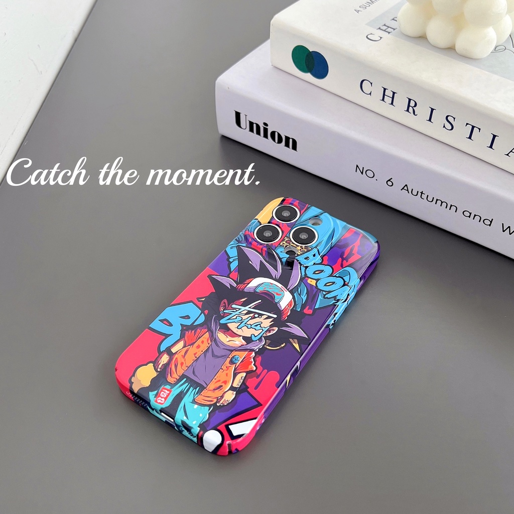 Ốp Điện Thoại Nhựa PC Cứng In Hình Dragon Ball Bảo Vệ Camera Cho iphone 14 13 12 11 Pro MAX XR X / XS MAX 7 / 8 Plus