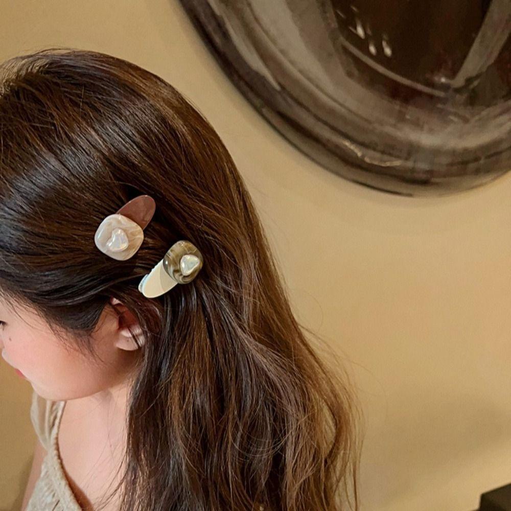 Kẹp Tóc Y2k Resin Phong Cách Hàn Quốc Ngọt Ngào Thời Trang Cho Nữ