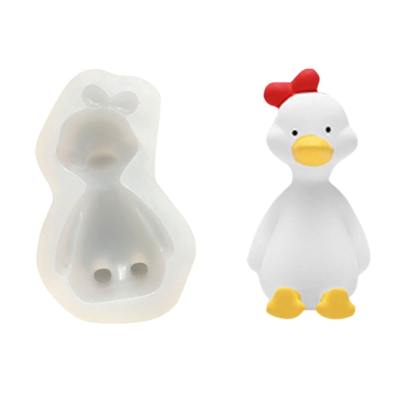 Khuôn Silicon Làm Đồ Trang Trí DIY Hình Chú Vịt Hoạt Hình Dễ Vệ Sinh