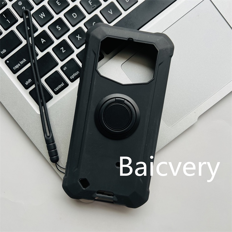 Ốp Điện Thoại TPU Silicon Màu Đen Gắn Nhẫn Đỡ Nam Châm Cho OUKITEL WP5