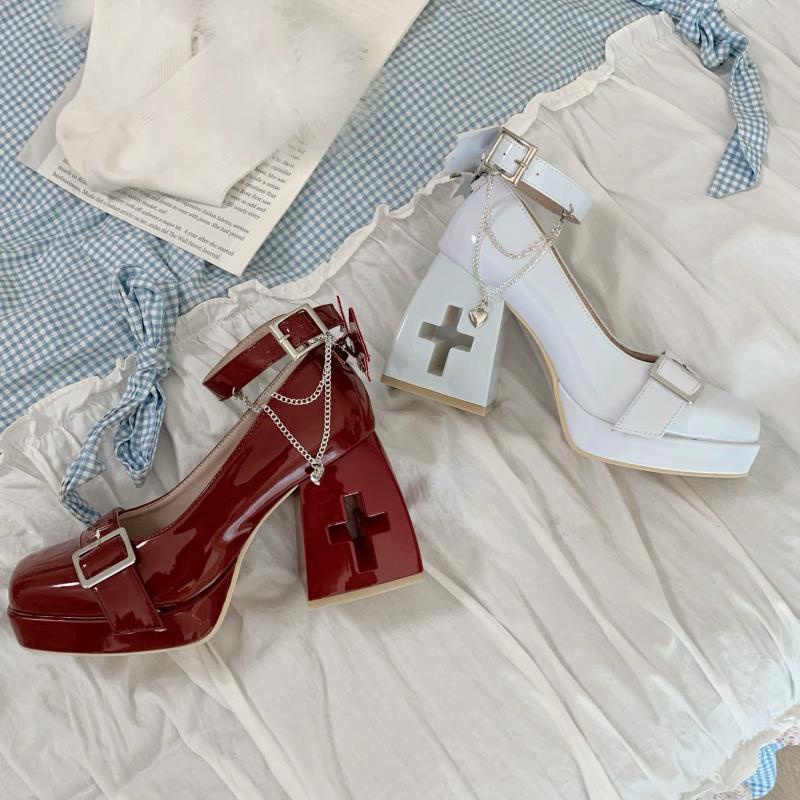 Giày Cao Gót Thiết Kế Đế Dày Cao Cấp Thời Trang Theo Phong Cách Lolita