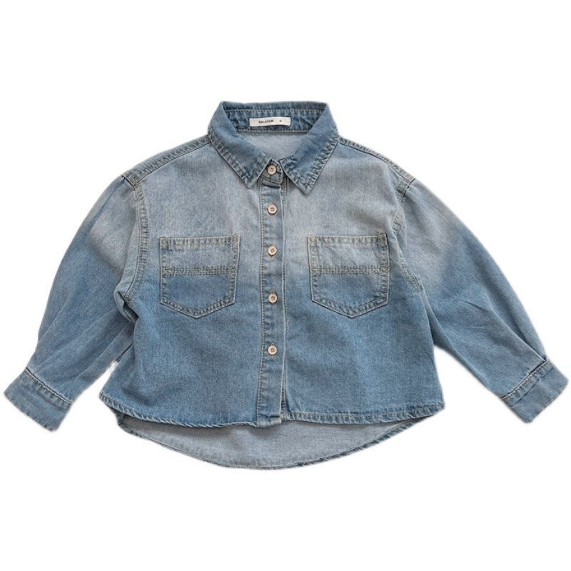 Áo Khoác Denim Mỏng Tay Dài Phong Cách Thời Trang Mới 2023 Dành Cho Bé Trai