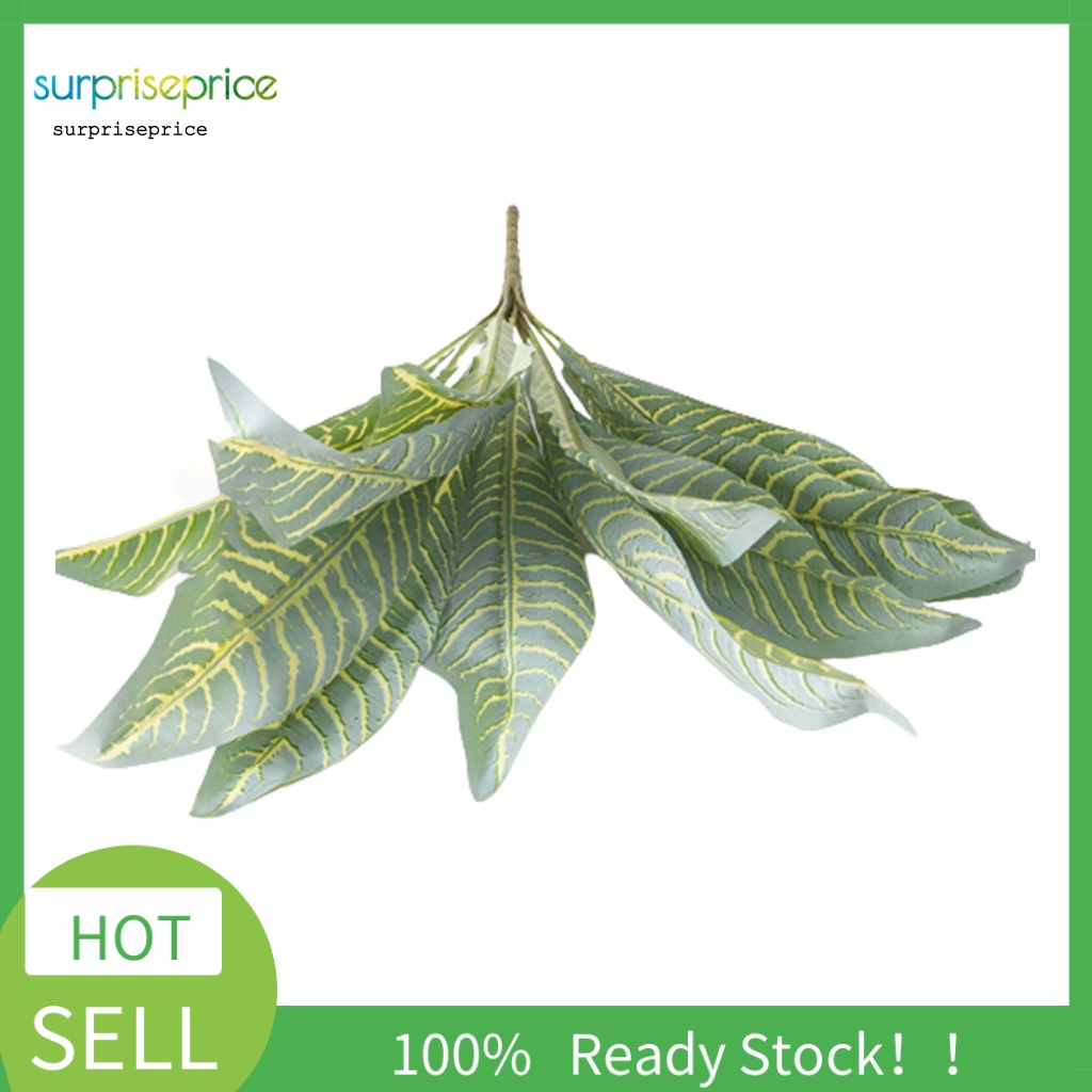 Lá Cây Nhân Tạo Bằng Nhựa Không Phai 12 Đầu Sống Động Trang Trí Nhà Cửa