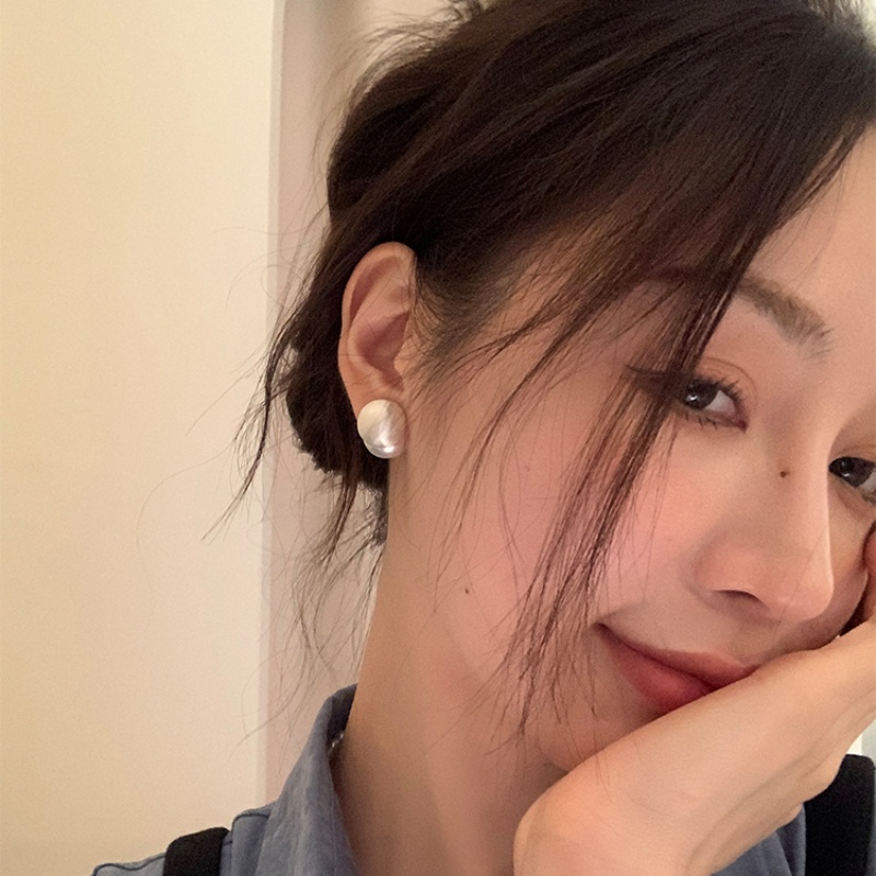 Bông Tai Ngọc Trai Bằng Kim Loại Thời Trang Cá Tính Cho Nữ