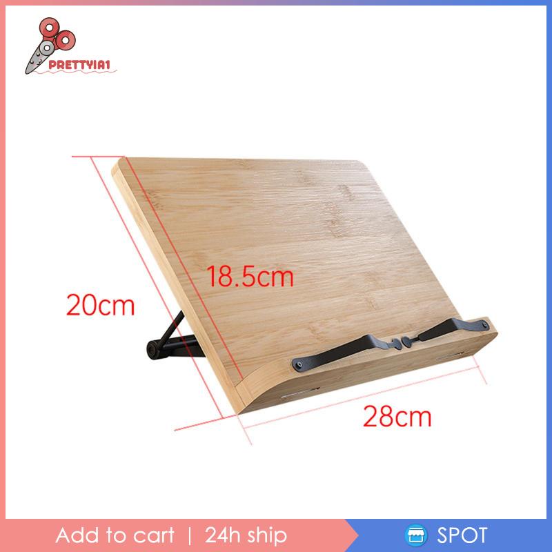 [Prettyia1] Giá Đỡ Sách Bằng Tre Với Các Góc Có Thể Điều Chỉnh