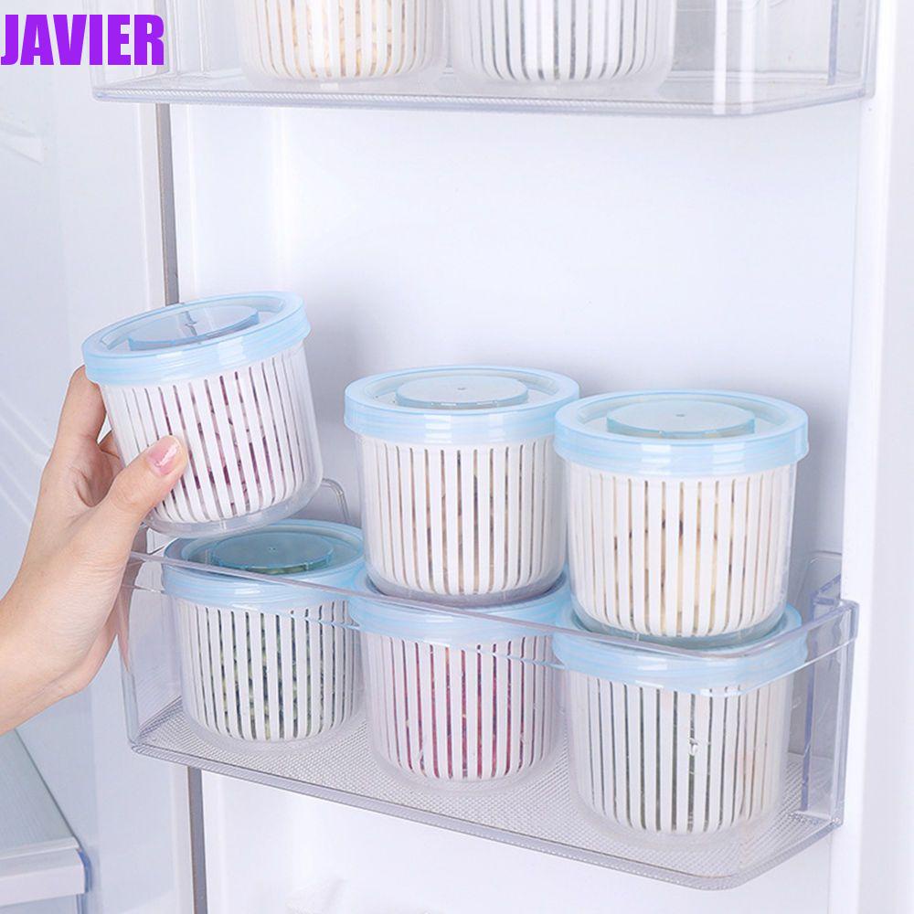 Hộp nhựa đựng hành tỏi có nắp đậy bảo quản trong tủ lạnh tiện dụng