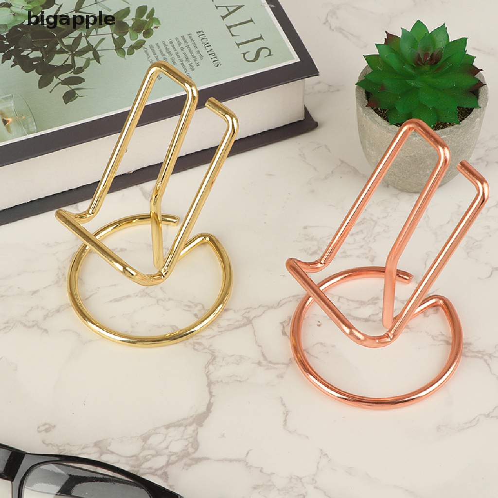 Bigapple Giá Đỡ Điện Thoại Thẻ Giấy Tờ Văn Phòng Để Bàn Bằng Kim Loại Màu Vàng Hồng Vàng Đồng Dùng Để Trưng Bày Trang Trí RDG