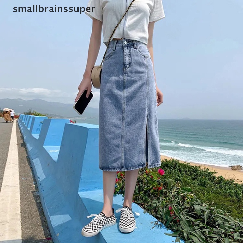 Chân Váy Jean Lưng Cao Phong Cách Vintage Thời Trang Xuân Hè Cho Nữ Y2k