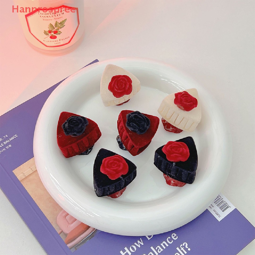 Hanprospree > Kẹp Tóc Mái Hình Tai Mèo Hai Mặt Màu Trơn Phong Cách Retro