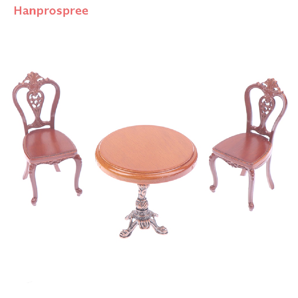 Mô Hình Ghế Đẩu Tròn Bằng Gỗ Tỉ Lệ 1 / 12 Trang Trí Nhà Búp Bê