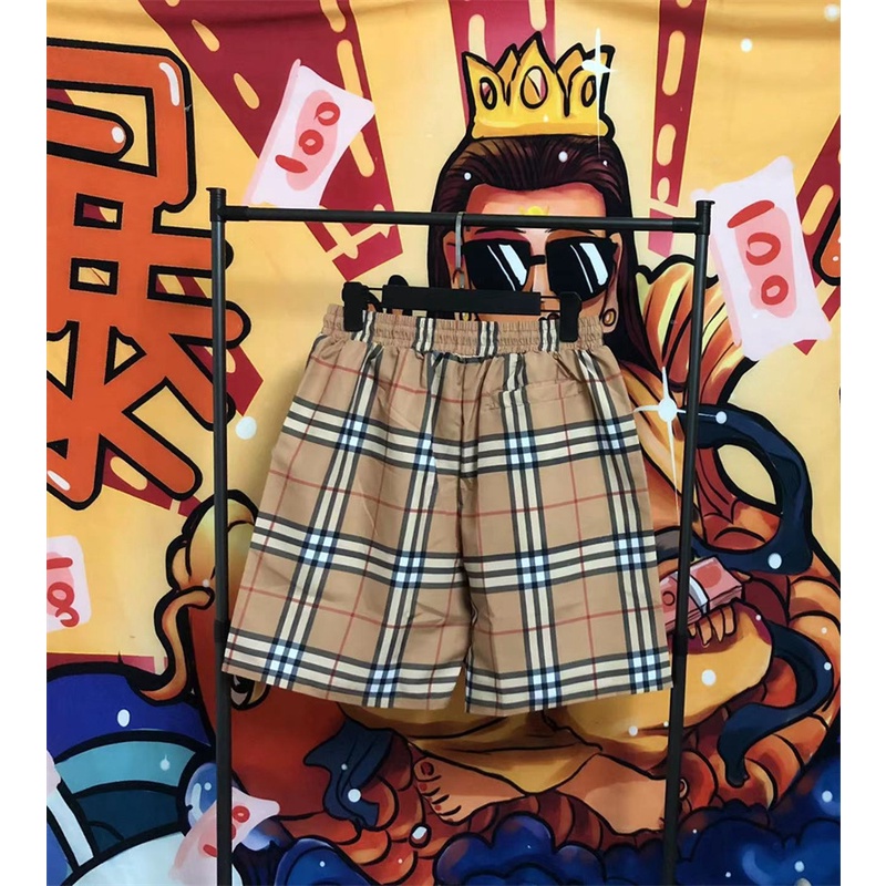 Quần Short cotton Co Giãn Họa Tiết Kẻ Sọc Chất Lượng Cao BUR99BER-2023