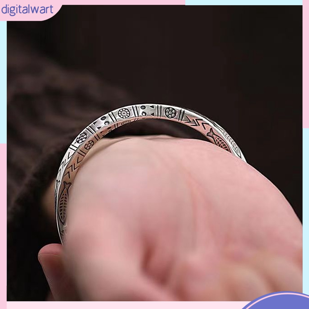 Vòng Đeo Tay Dạng Hở Màu Bạc Phong Cách Boho Màu Sắc Tùy Chỉnh Thời Trang Cho Nam [DIL]