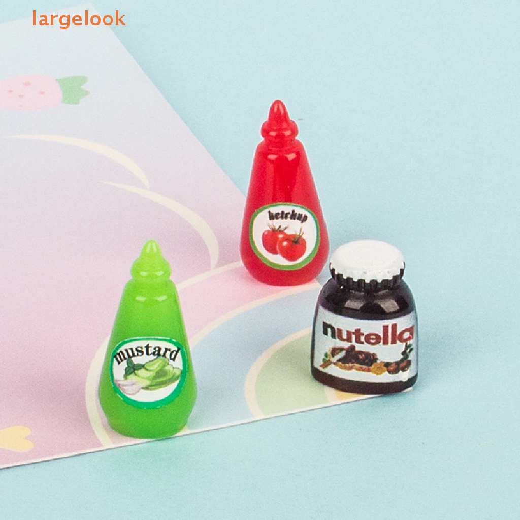 Set 10 Mô Hình Chai Sốt Sô Cô La Tỉ Lệ 1: 12 Mini Trang Trí Nhà Búp Bê