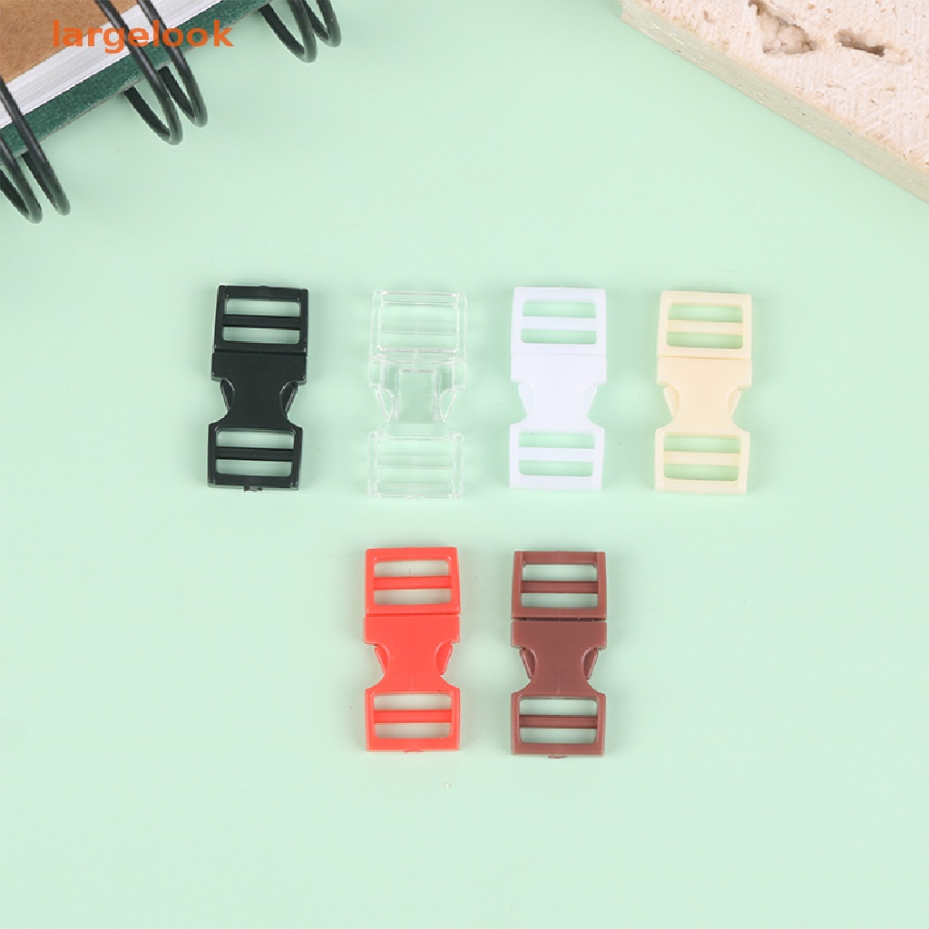 Set 10 Khóa Nhựa 6mm Dùng Làm Vòng Tay / Dây Đeo Búp Bê DIY