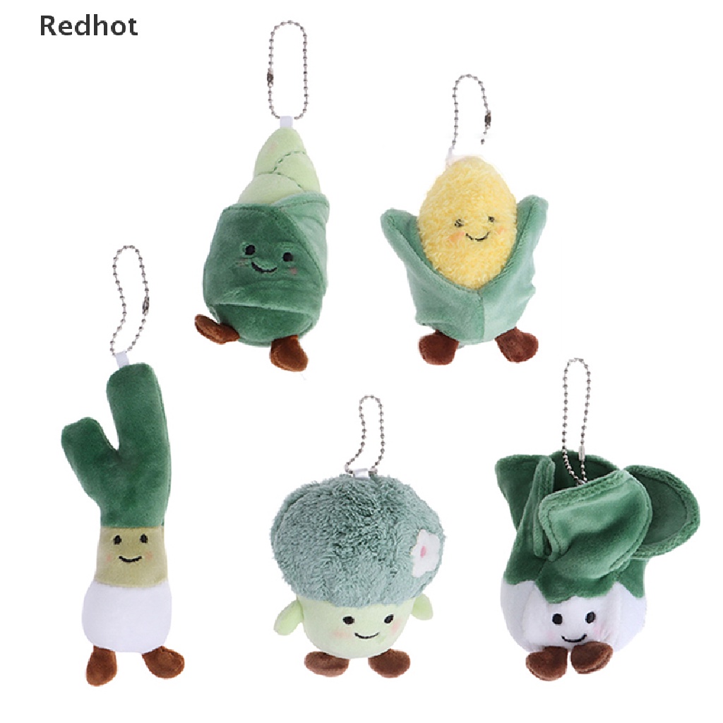 &lt; Redhot &gt; Đồ Chơi Nhồi Bông Mềm Hình Trái Bắp Broccoli Hoạt Hình Trang Trí Ba Lô / Móc Khóa Xe Hơi Quà Tặng Trẻ Em
