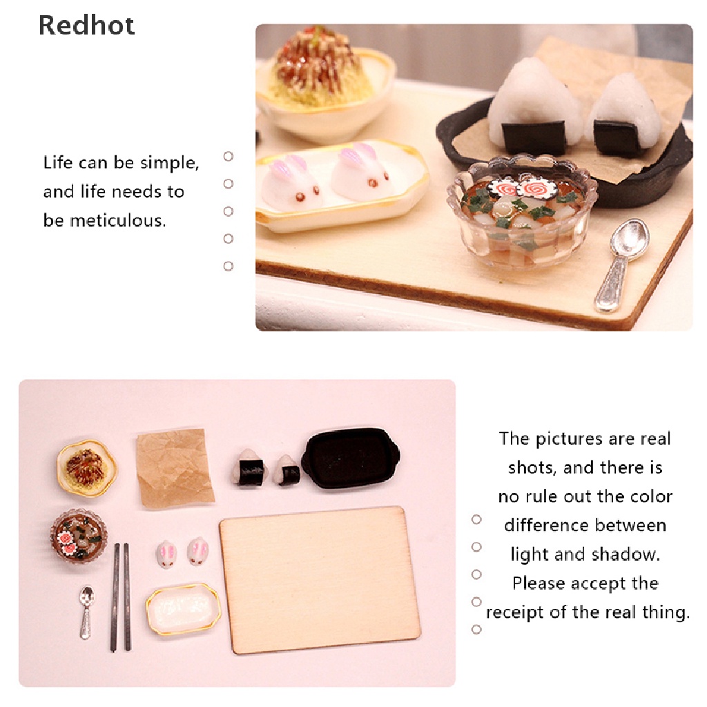 &lt; Redhot &gt; Bộ Đồ Ăn Sáng Trang Trí Nhà Búp Bê 1: 12