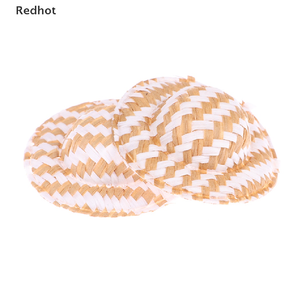 Set 10 Nón Rơm Mini 5cm Trang Trí Nhà Búp Bê