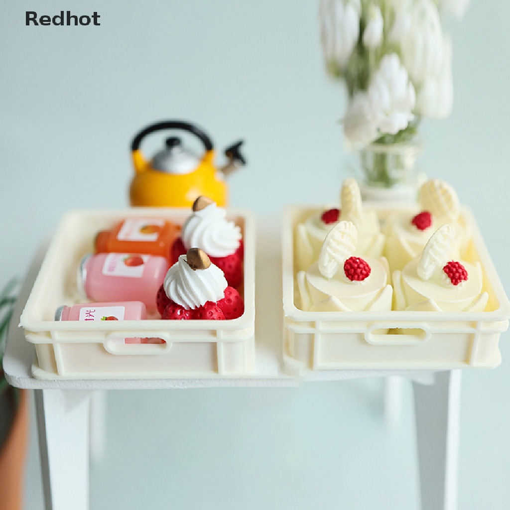 1 Bộ Giỏ Đựng Bánh Tráng Miệng 1 / 12 Trang Trí Nhà Búp Bê